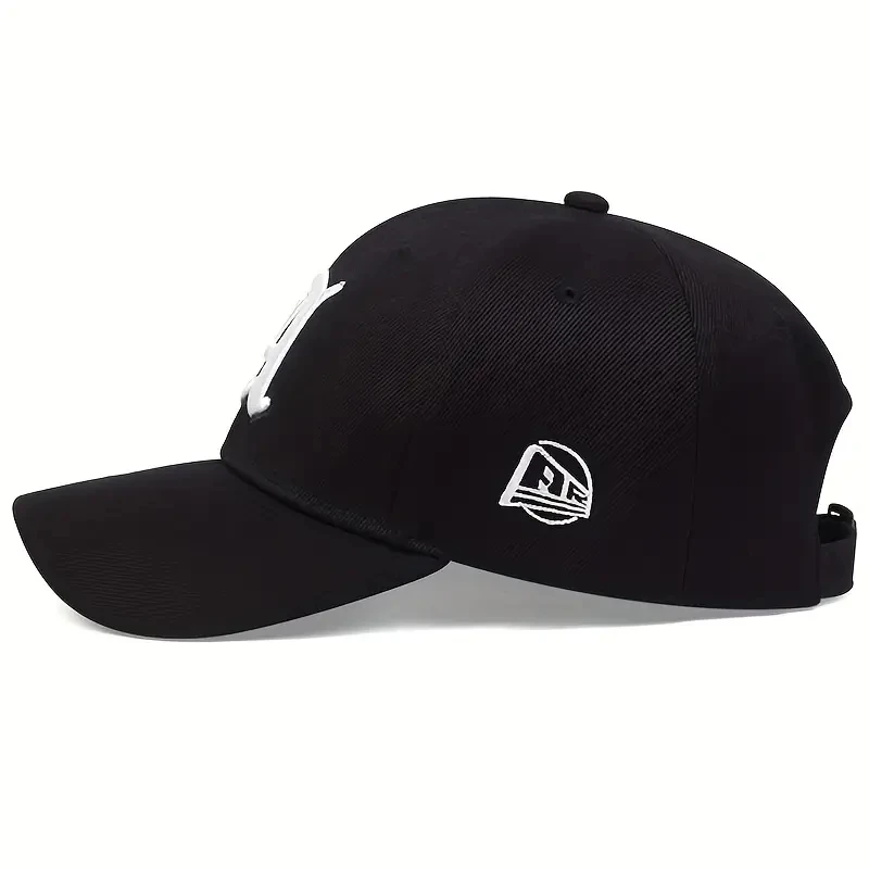 Unisex-Baseballmützen mit Buchstaben-A-Stickerei, für Frühling und Herbst, für den Außenbereich, verstellbare Freizeithüte, Papa-Hut, Sonnenschutzhut – Detail 7