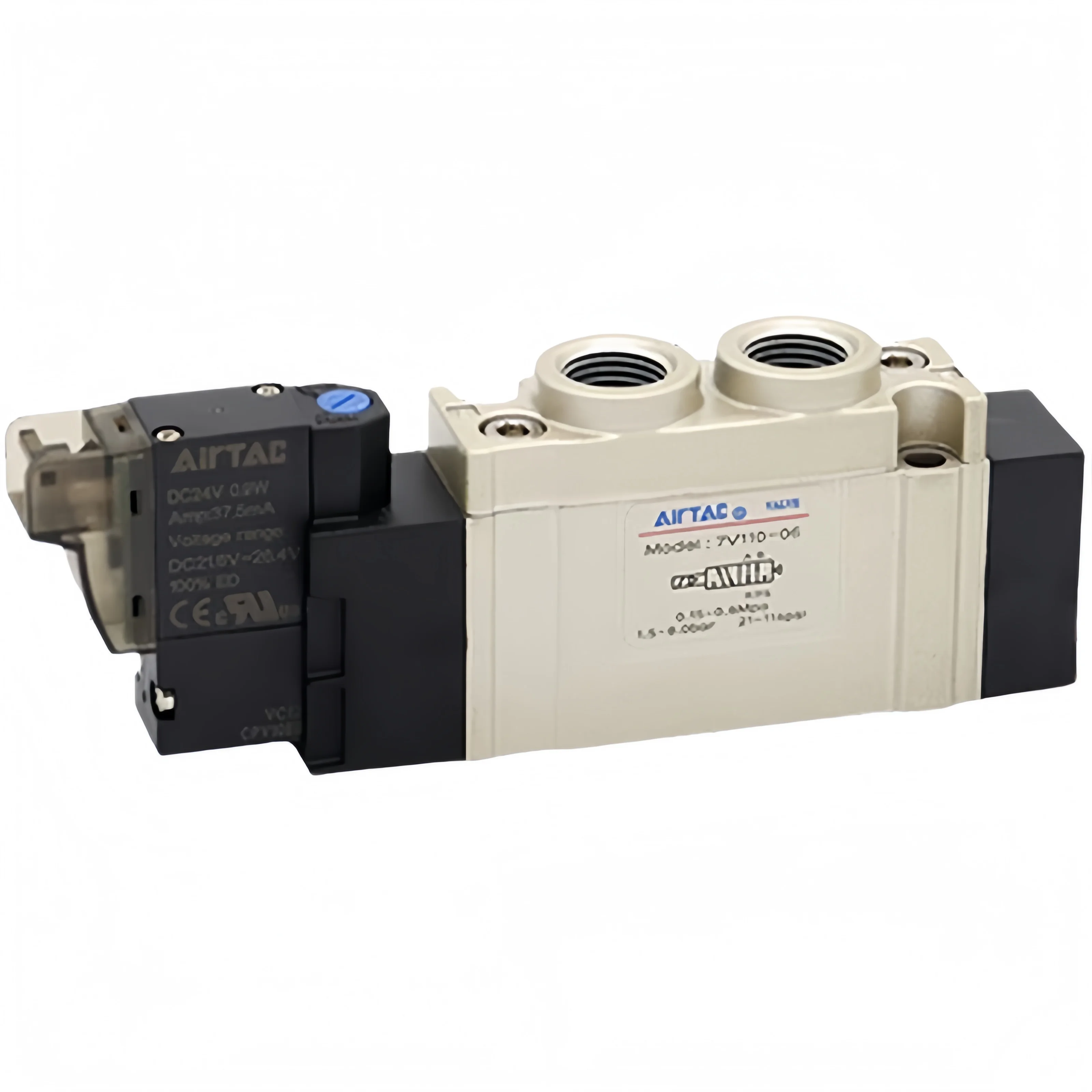 AIRTAC Two position five way solenoid valve 7V Series 7V0510-M5B-050 7V110-J06B-050 7V120-06A-050 7V130C-J04B-050 7V210-08A-200