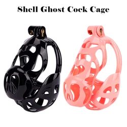 Chastity Cage 2Colors Ghost Cock Cage Set Lightweight Custom Curved Balls Penis Rings Bondage Belt Fetish Adult Sex Toys For Men