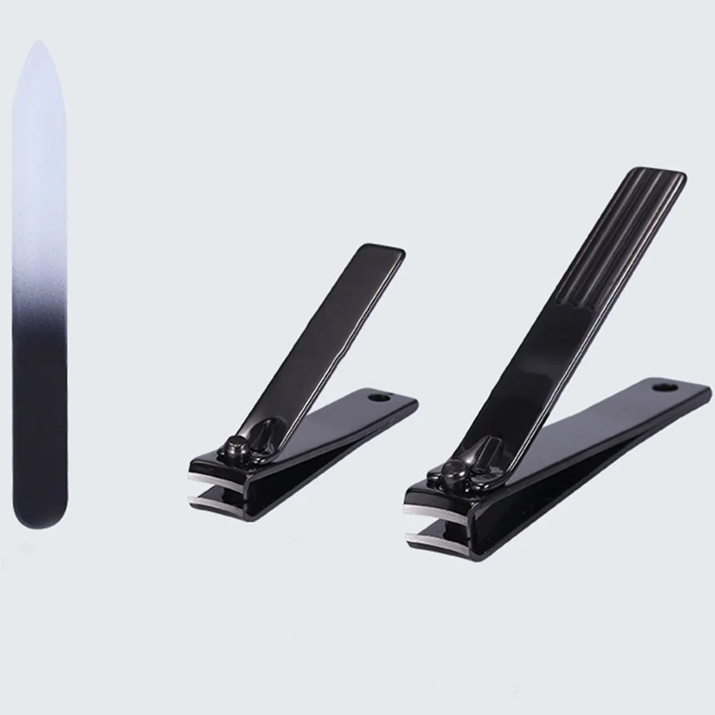 

3Pcs Nail Clipper Set Stainless Steel Nail File Professional Toenail Cutter Case Manicure Pedicure Hand Foot Care Tools