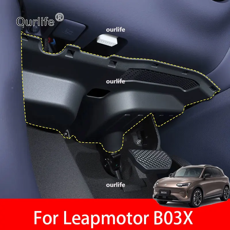 For Leapmotor B03X 2026 2027 Car Front Computer Protection Board Anti Kick Board Computer Module Anti Plate Interior Accessories