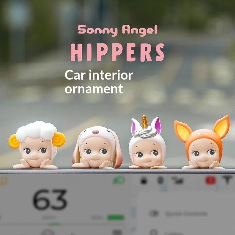 

Sonny Angel Hippers Mofusand Lying Down Angel Blind Box Trendy Figurine Car Interior Dashboard Decoration Phone Decor Ornament