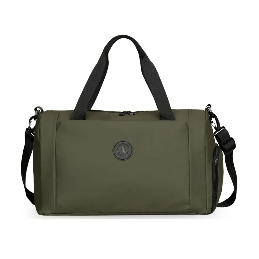 

Portable Oxford Travel Luggage Bag Sturdy Foldable Nylon Duffle Bag Short Distance Solid Color Large Capacity Handbag Trip