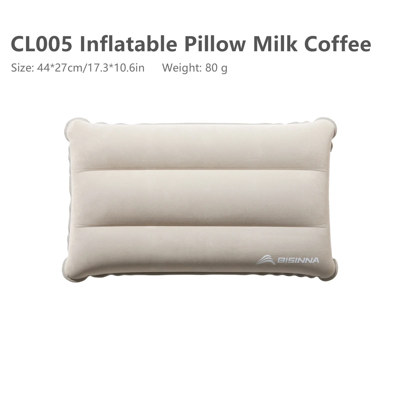 BISINNA Inflatable Pillow,Portable Camping Neck Pillow,Compressible Folding Flocking Air Cushion for Sleeping Travel Hiking gallery 5