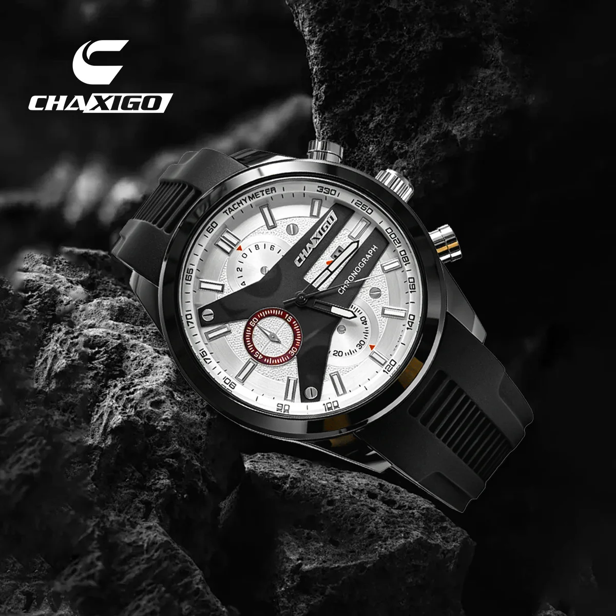 CHAXIGO 481 Men's Silicone Strap Decorative New Classic Watch Sport Night Light Calendar Waterproof Watches for Man Reloj
