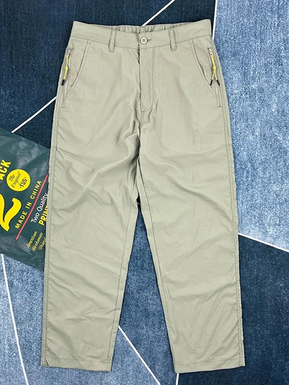 

Qui Dry Ice Silk Cool Feeling Lightweight American Sle Casual Pants Men Outdoor Straight Leg Trendy Loose Long Trousers