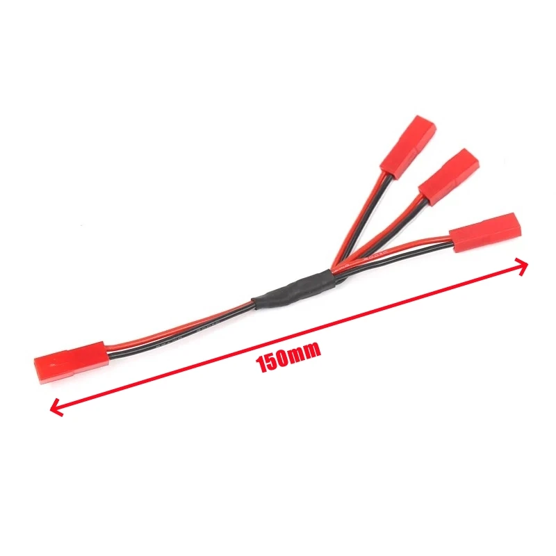 Y Cable 1 To 2 / 1 To 3 ESC Power Supply External Wiring JST Plug 20AWG For 1/10 RC Crawler Car TRX6 TRX4 Bronco