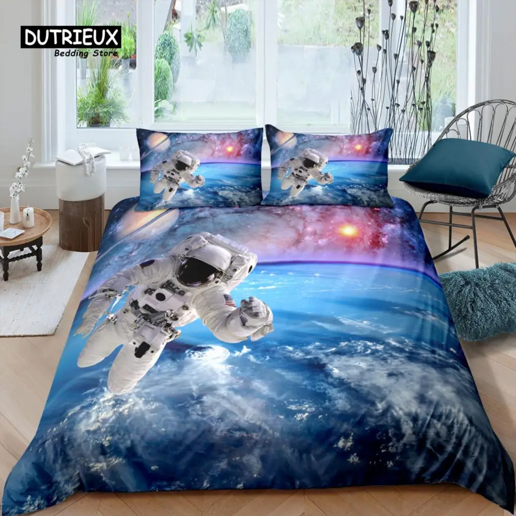 

Home Living Luxury 3D Astronaut Bedding Set Duvet Cover Pillowcase Kids Bedding Set Queen and King EU/US/AU/UK Size