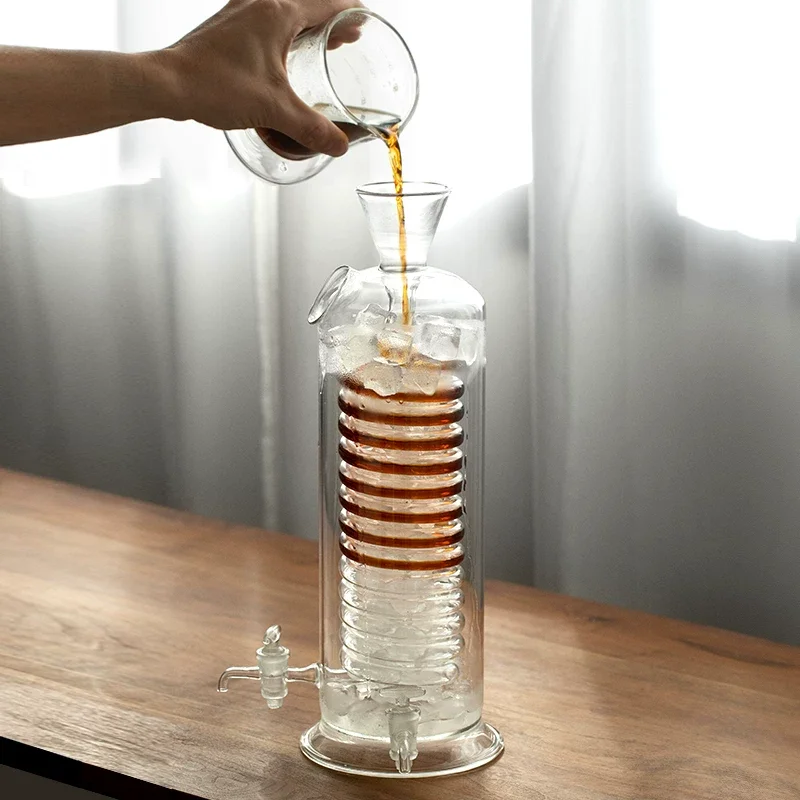 Cold Brew Pot High Temperature Resistant Glass Household Quick Cooling Tea Cooling Large Capacity Cold Kettle with Faucet