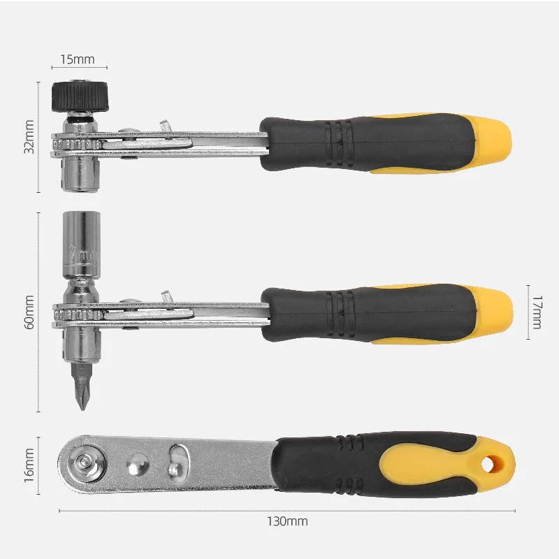 Combination Ratchet Wrench Magnetic Ratchet Wrench Ratchet Quick Release Home Grip Screwdriver Bit Key Drill Set For Car Vehicle