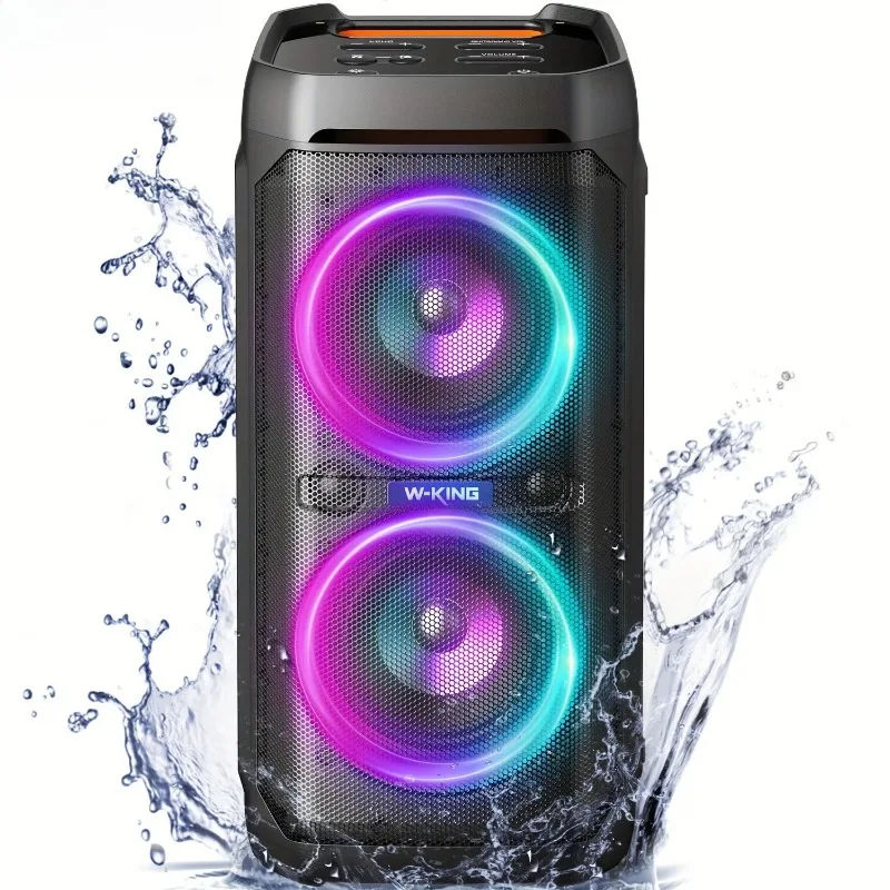 T11 100W RMS Bluetooth Speakers, IPX6 Waterproof, BT 5.3 Portable Party Boombox Wireless Deep Bass/115dB Loud Massive Sound