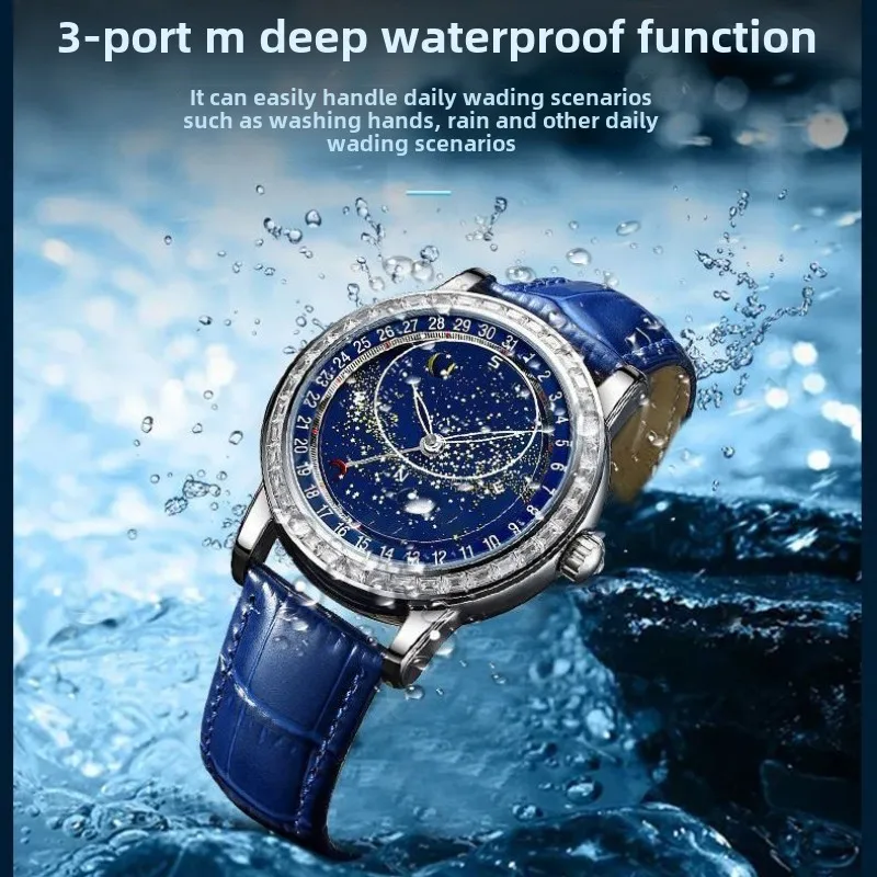 Nuovo orologio meccanico da uomo bello di lusso, tendenza classica, orologio al quarzo da studente semplice, automatico, impermeabile