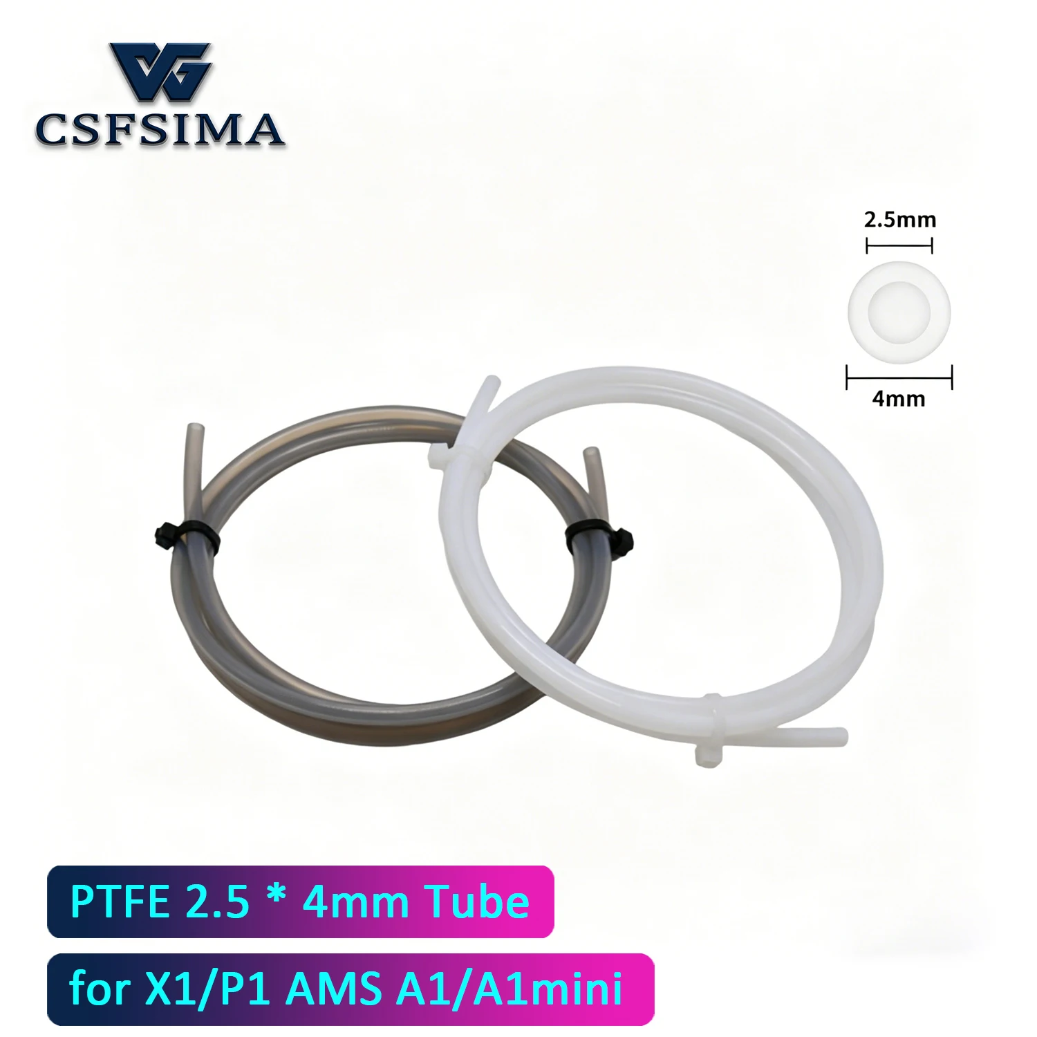 

Star Shaped PTFE Feeding Tube 1.75mm, Low Friction High Temp Corrosion Resistant for 3D Printers