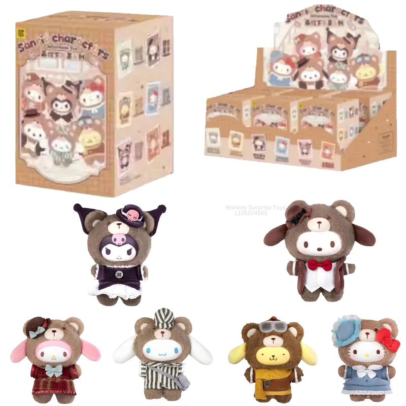 

Подлинная фигурка Sanrio Kuromi Cinnamoroll Hello Kitty, модель послеобеденного чая, серия куклы, слепая коробка, игрушки, милый кулон, подарки друзьям