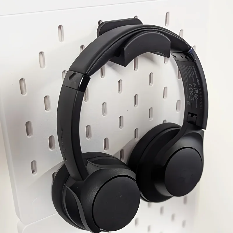 Colgador de auriculares Ikea Skadis, soporte de exhibición de auriculares de plástico multifuncional, organizador de escritorio esencial, 1 Uds.