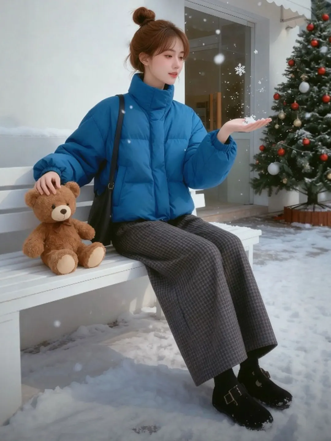 

Корейский модный комплект: осенне-зимний удлиненный свитер на молнии и брюки с широкими штанинами, комплект из двух предметов