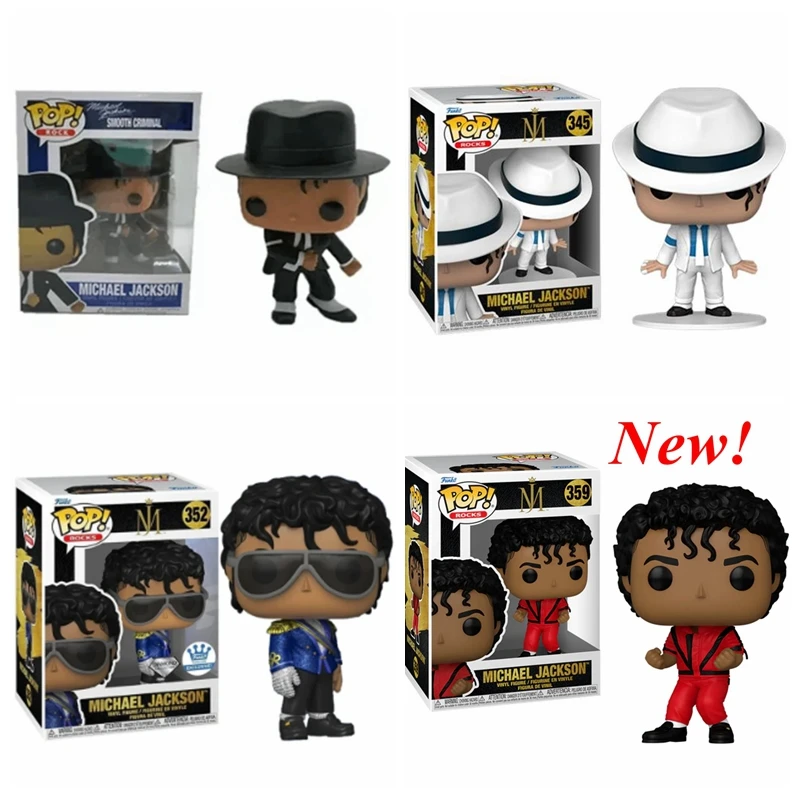 2024 New FUNKO POP Music Singers Stars #24 #345 Michael Jackson #352 #359 Figures Toys Vinyl Doll Collection Models for Gifts