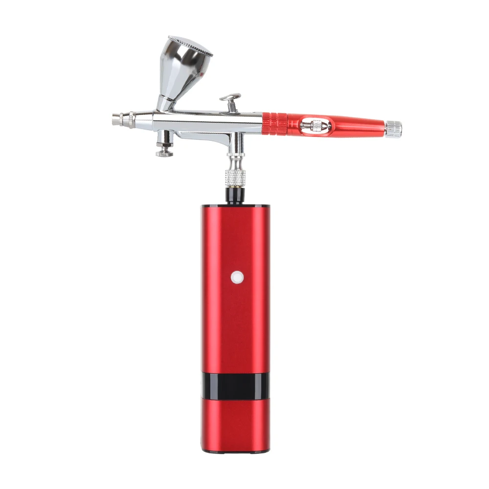 HHC Red Airbrush pistola a spruzzo vernice strumento professionale per aerografo 180 barbiere capelli chiodo bellezza nebulizzatore spruzzatore viso Mister Skin SPA Pen