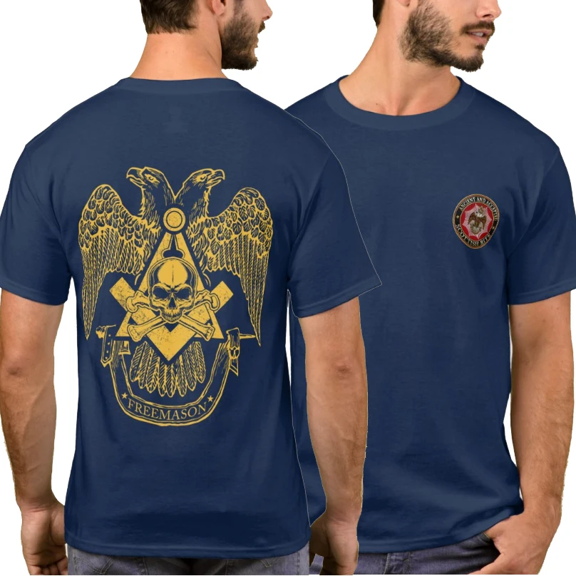 Scottish Rite Double-headed Eagle Freemason Masonic T-Shirt New 100% Cotton O-Neck Short Sleeve Casual Mens T-shirt Size S-3XL