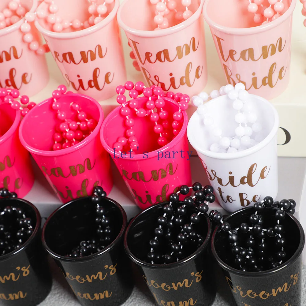 11Pcs Team Bride Drinking Cups Groom To Be Plastic Shot Glasses for Bridal Shower Party Gift Bride To Be Wedding Hen Party Decor