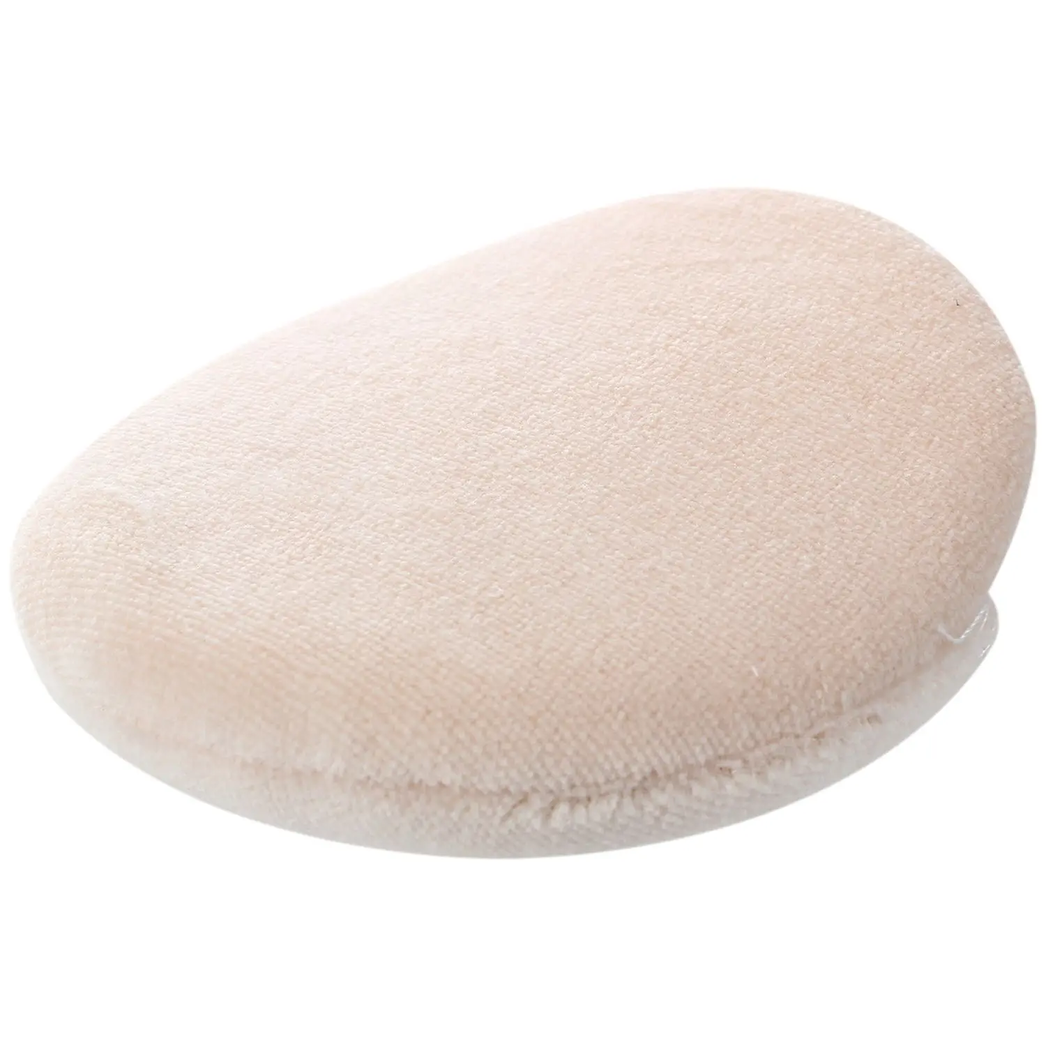 Puff de maquillaje Facial redondo para mujer, color Beige y blanco