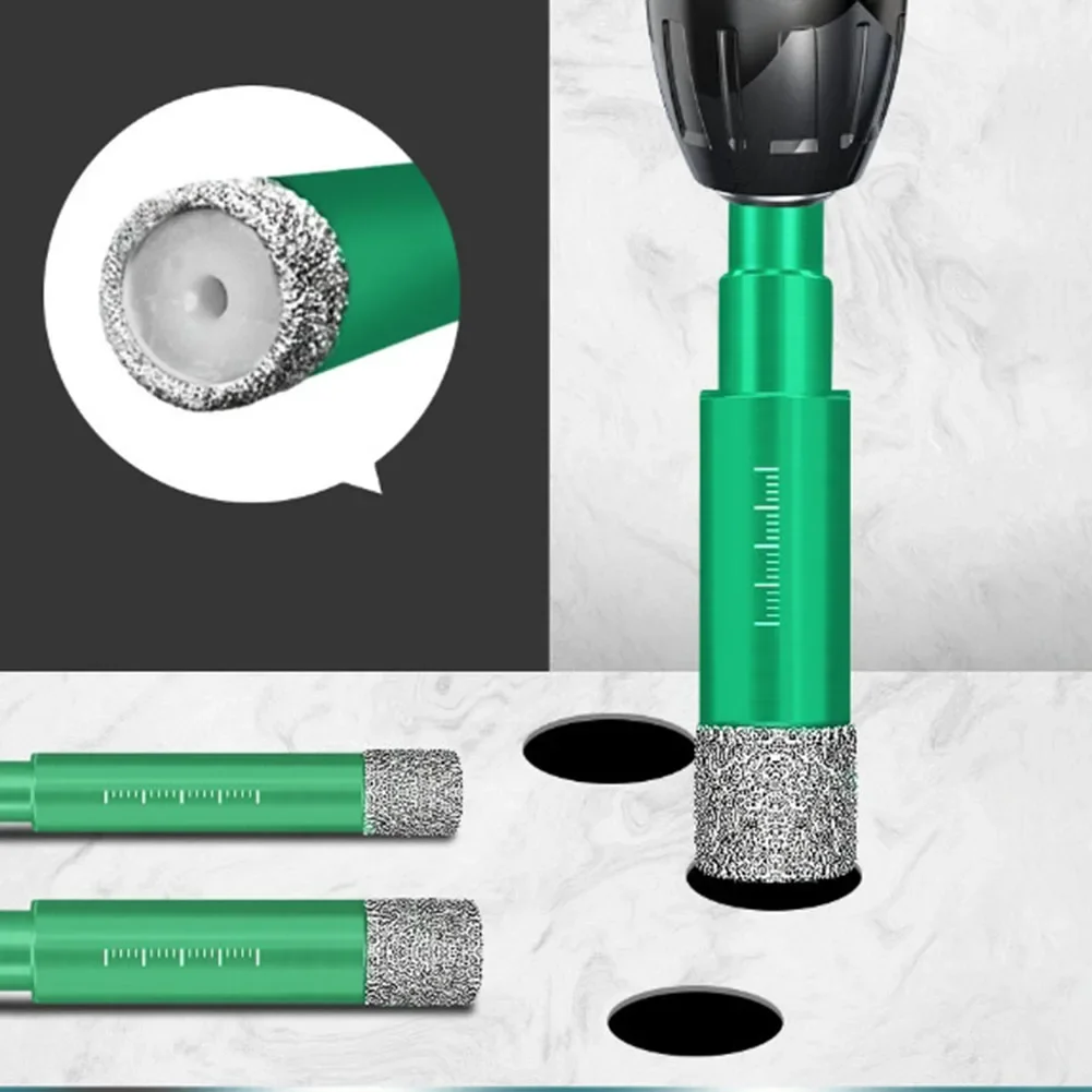 เพชรเจาะบิต Brazed แห้งกระเบื้องเซรามิค 6-16 มม.เลื่อยหินอ่อนเซรามิคหินแกรนิต Porcelain ถ้วยรูเปิด