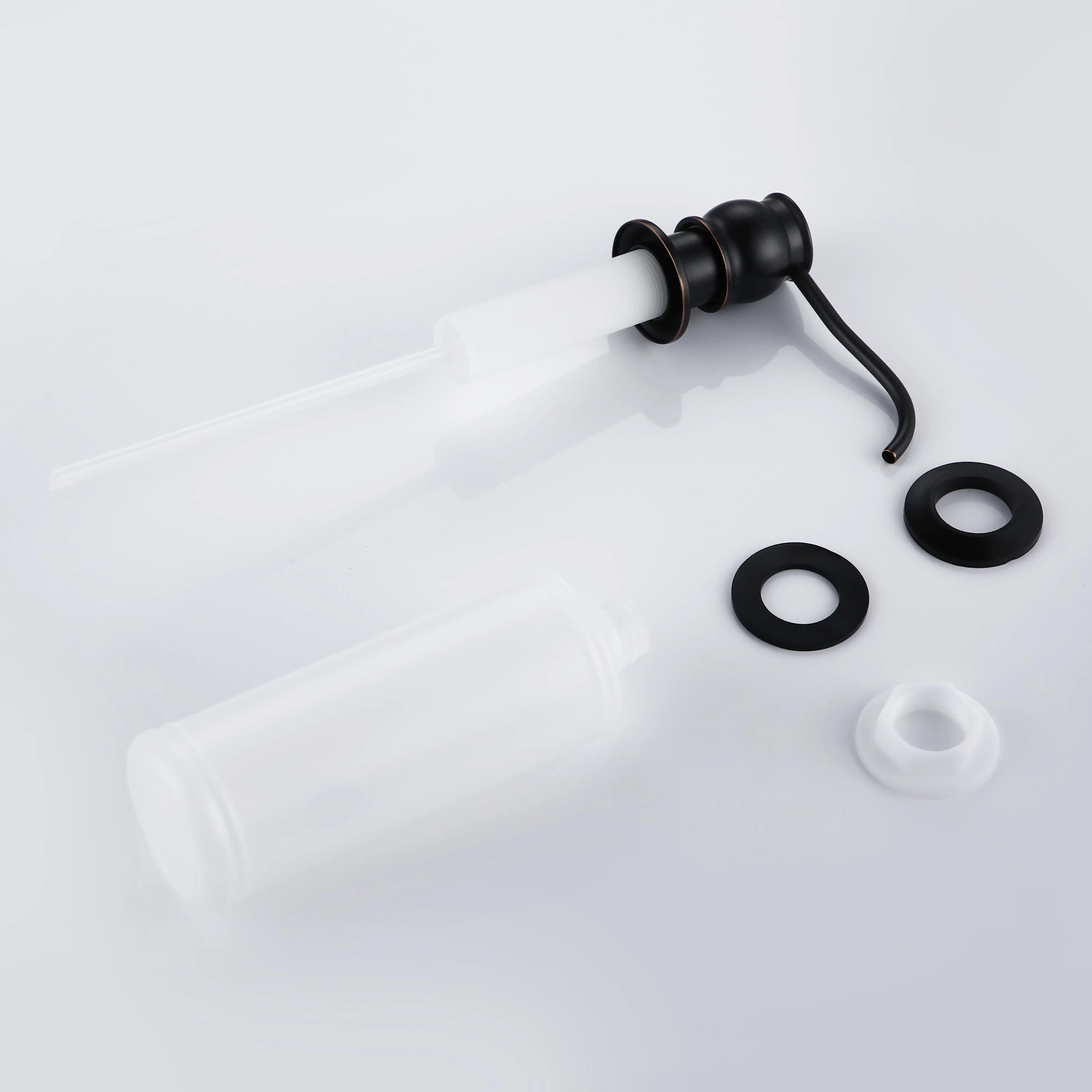 Bagnolux Brass Black Simple High Quality  Built In Deck Mount Pump Countertop Kitchen Sink Hand Sanitaizer Soap Dispenser view 6