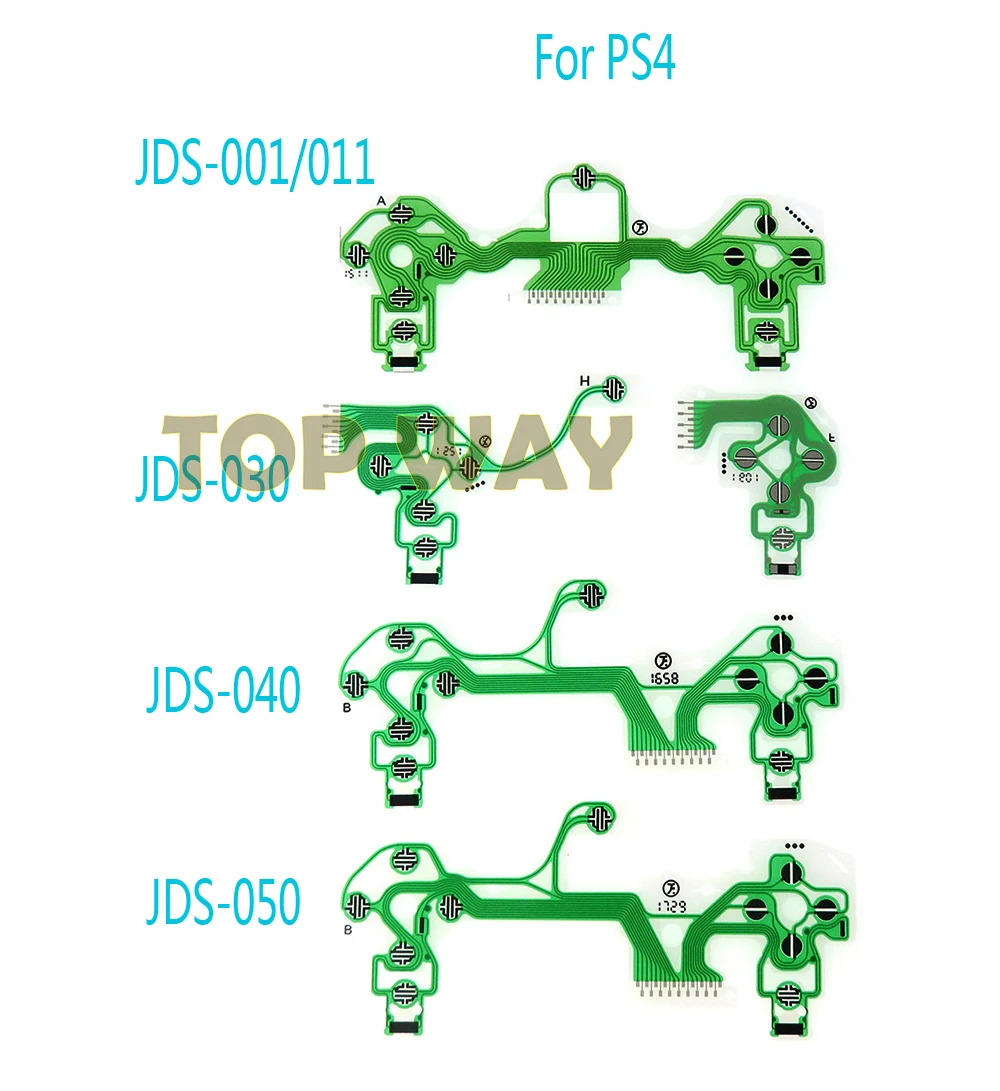 

200PCS JDS JDM 001 030 040 050 Buttons Ribbon Circuit Board for PS4 Dualshock 4 Pro Slim Controller Conductive Film Keypad flex