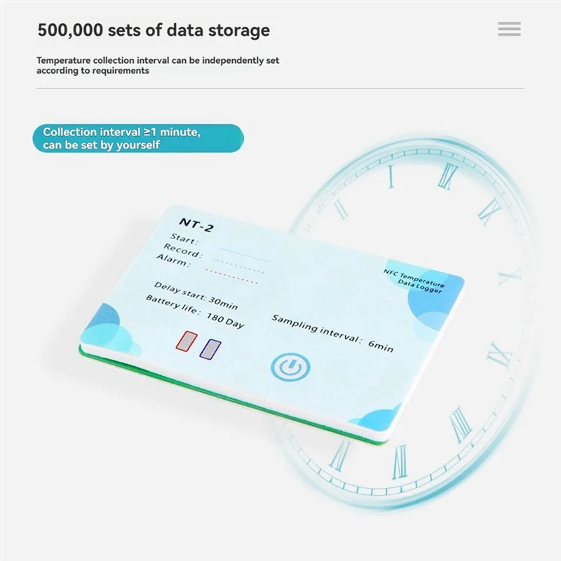 -A96Z NFC Wireless Data Recorder 180 Days Data Logger LCD Indicator 500,000 Groups For Chemical NFC