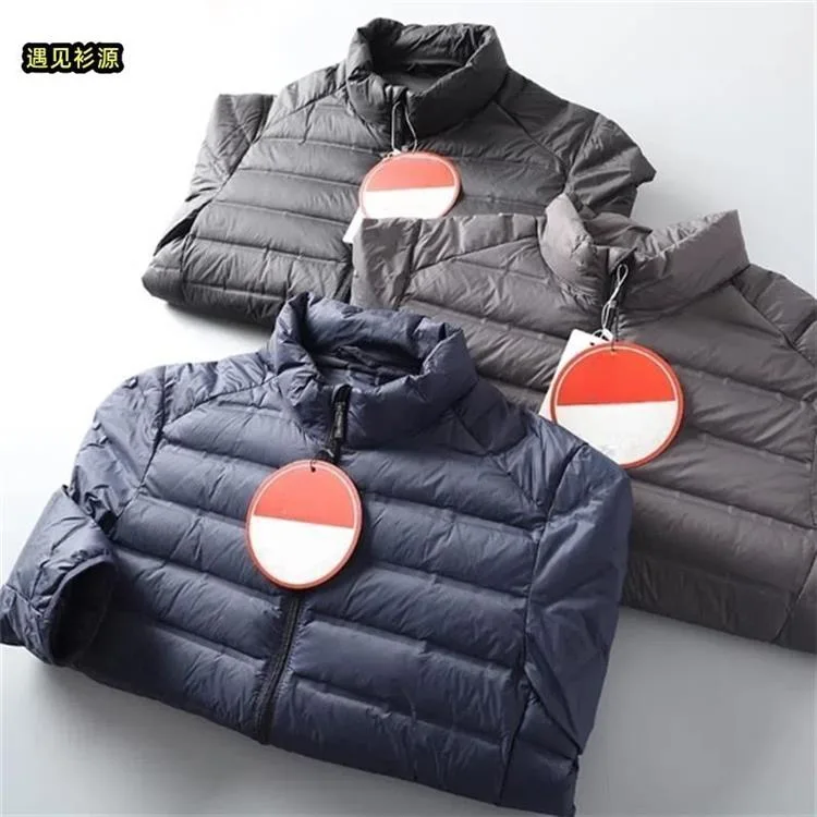 

Ultra-Light down Cotton Jaet Men's Spring Faion Slim Fit Hooded Zipper Pure Color Young Sle Cotton Inner Casual Wear