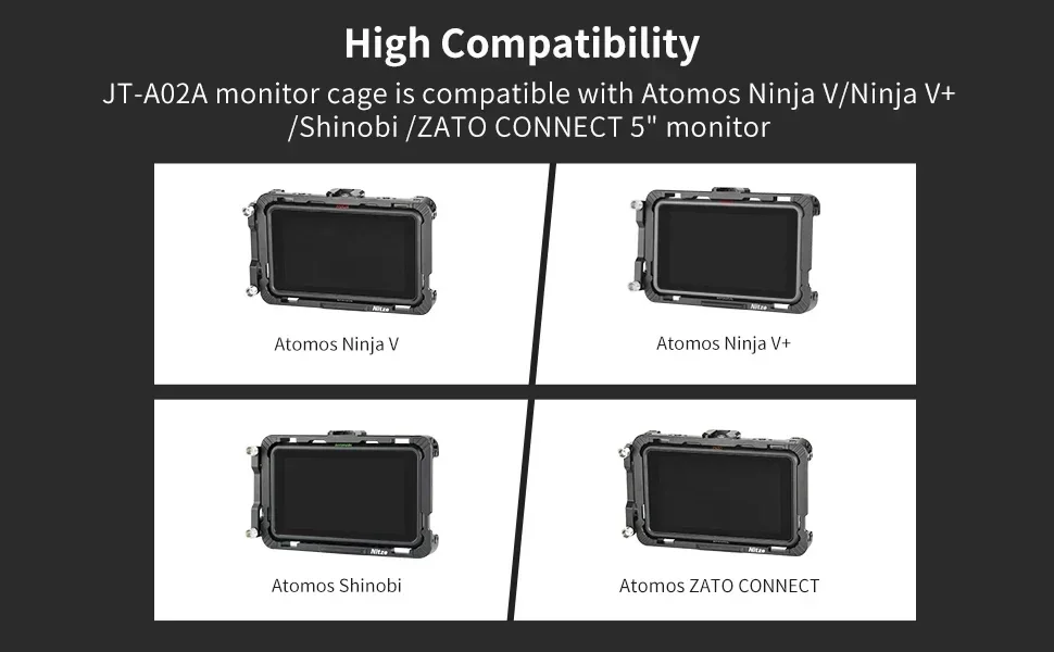Nitze Monitor Cage for Atomos Ninja V/Ninja V+/Shinobi 5