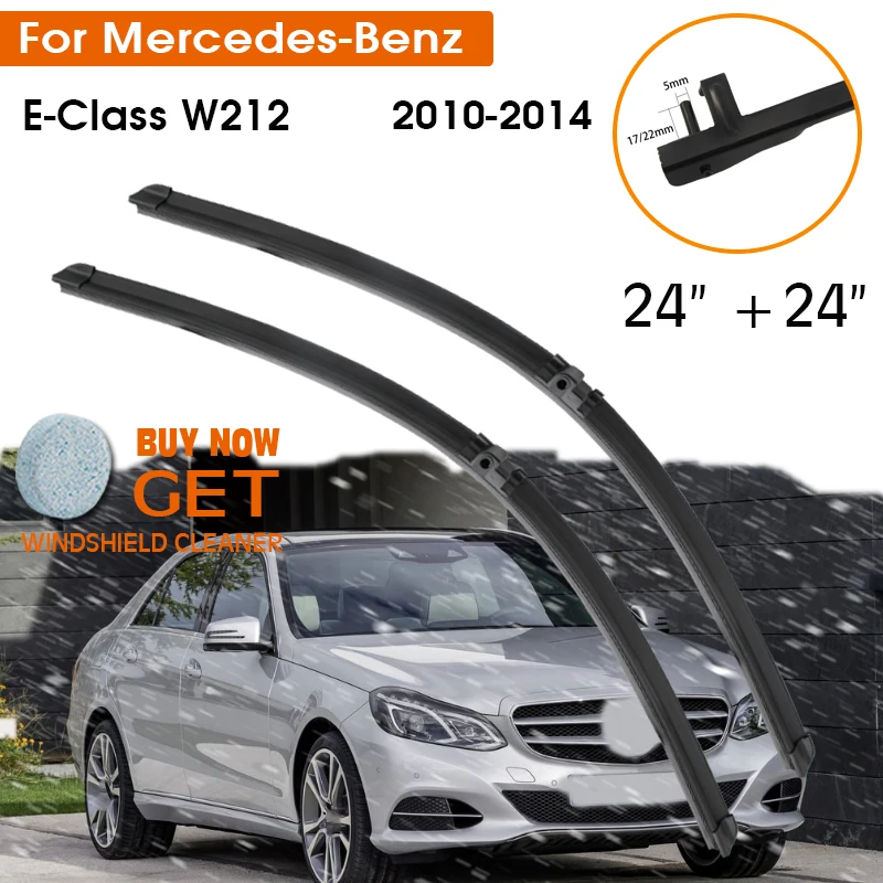 

Car For Mercedes-Benz E-Class W212 2010-2014 Windshield Rubber Silicon Refill Front Window Wiper 24"+24" LHD RHD Auto Accessorie