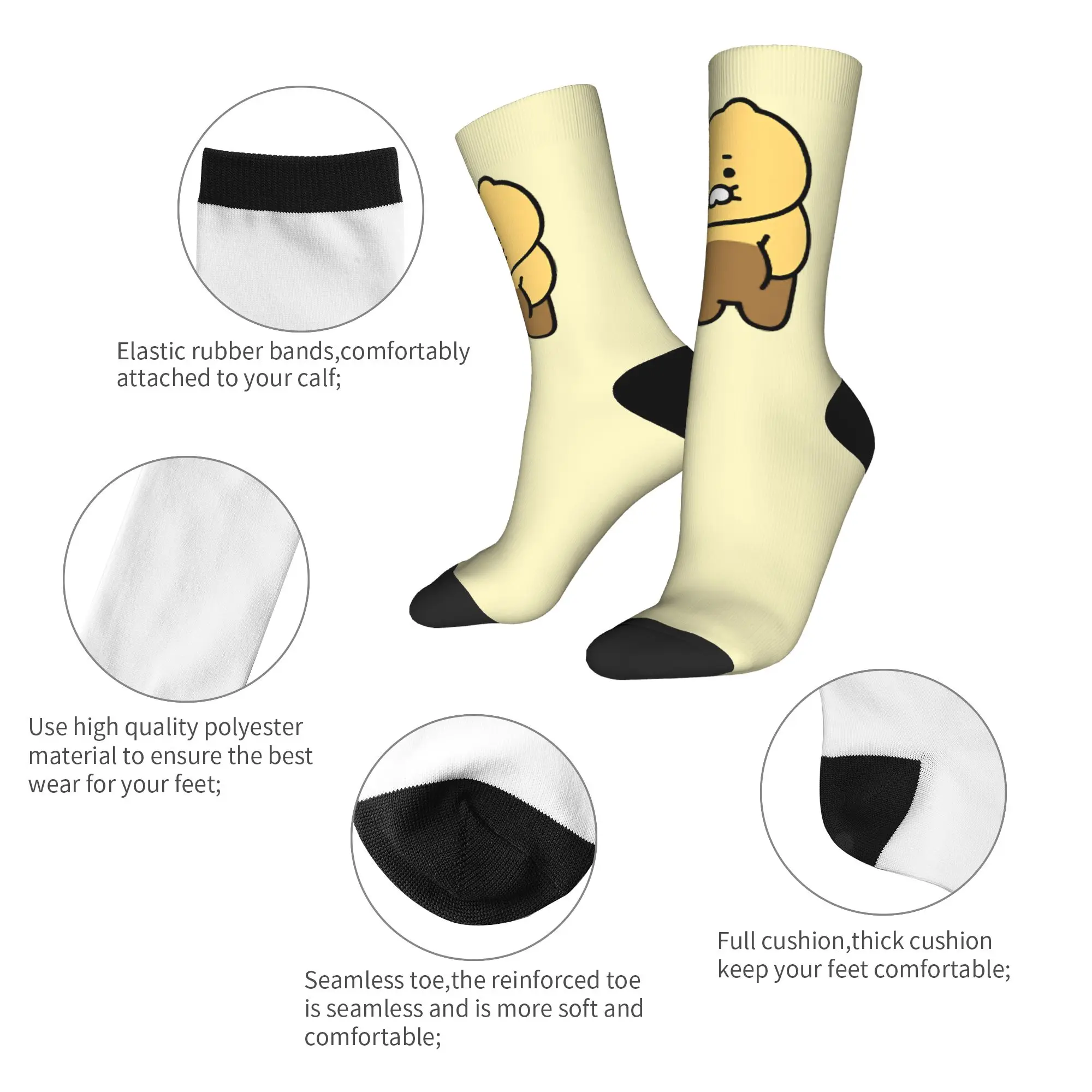 K-akaos f-friends choonsiks meias masculinas meias de alta qualidade na moda inverno skate anti deslizamento design meias presente