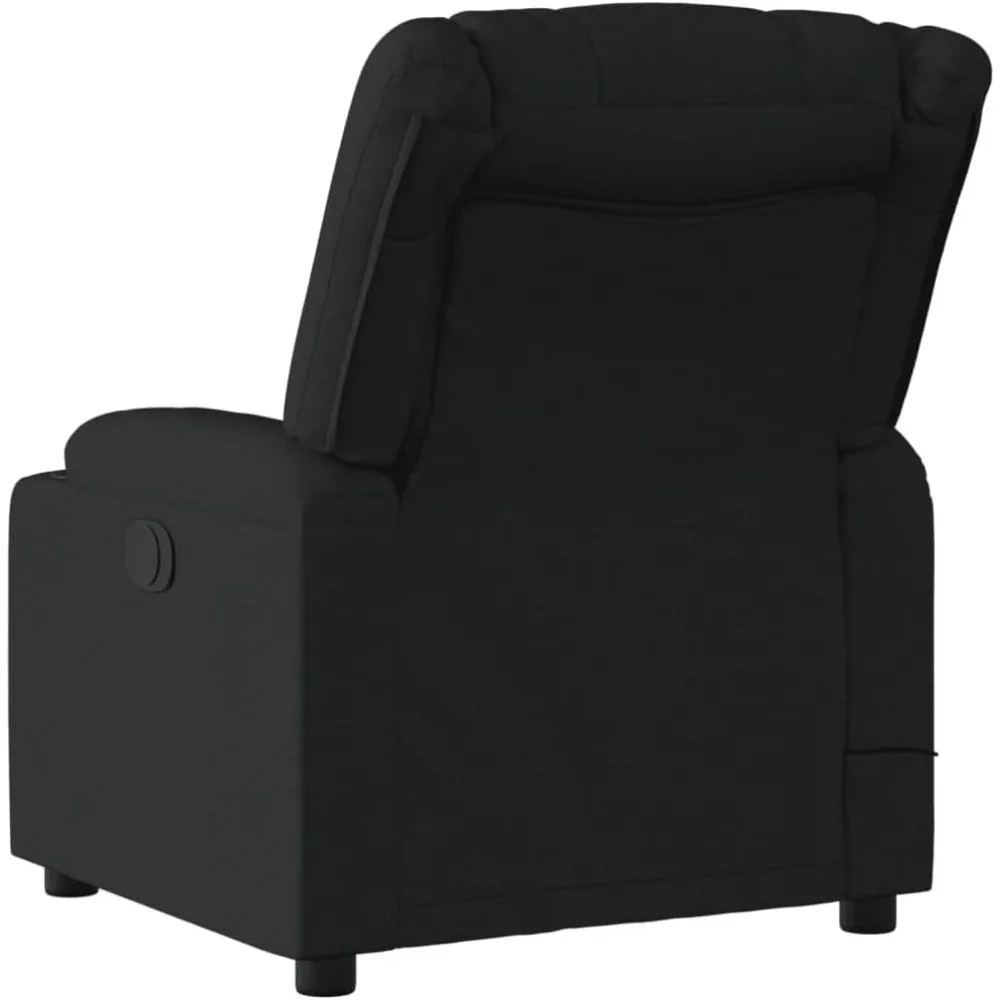 كرسي كرسي تدليك من القماش الأسود vidaXL - مستلق يدوي، تدليك اهتزاز، حامل أكواب للراحة في غرفة المعيشة/الصالة #4