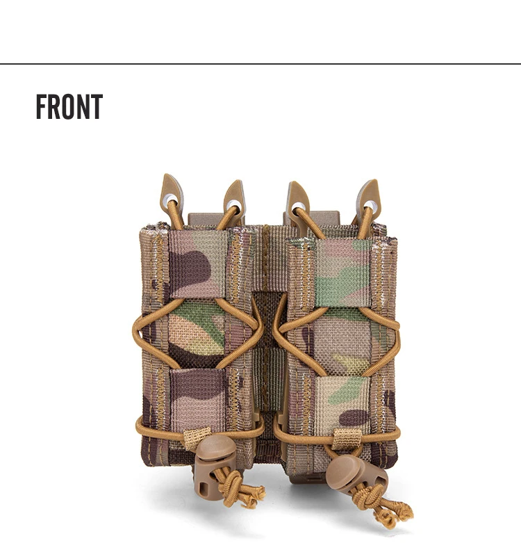Neue 9mm Doppelmagazintasche für 9mm/.45 Pistolenmagazine, MOLLE Taktische Schnellverschluss-Magazintasche, Jagd- und Gewehrzubehör – Detail 15