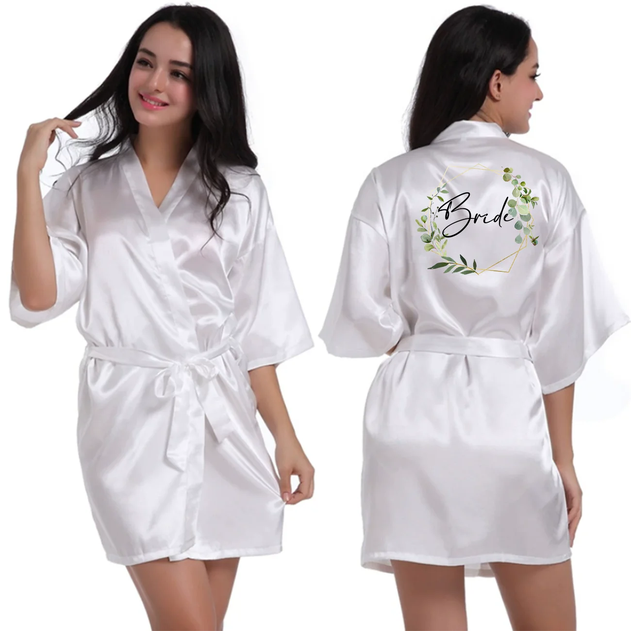 Bridesmaid Robe Women Robe Satin Silk Bride Squad Robes Wedding Bridal Bridesmaid Robes Team Bride Bathrobe Sleepwear Silk Dress
