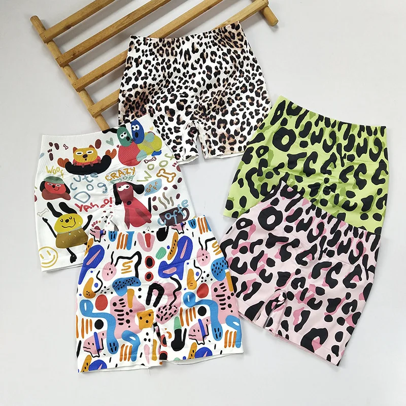 

Women's leopard print fitness yoga shorts, animal skin gym, sports running, volleyball, dopamine hip lifting shorts