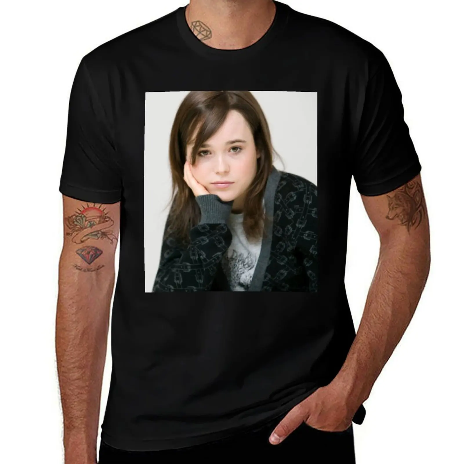 Ellen Page are you kidding me? T-Shirt Everyday Wear Basic Short Sleeve Top T-Shirt