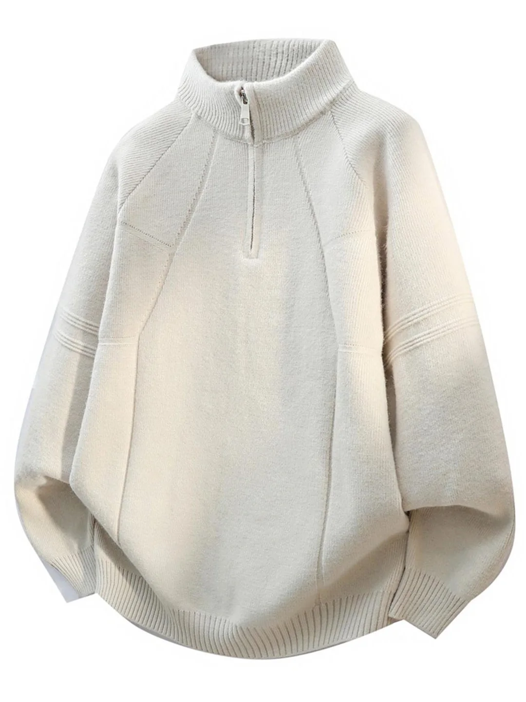 

Мужской вязаный свитер Cleanfit с воротником-стойкой на молнии, однотонный, универсальный, плотный, осенне-зимняя модная верхняя одежда