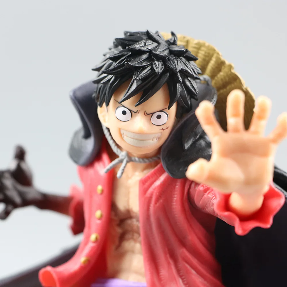 19Cm Anime Een Stuk Figuur Onigashima Mantel Luffy Actie Figuur Hurken Luffy Pvc Standbeeld Beeldje Model Pop Decoratie