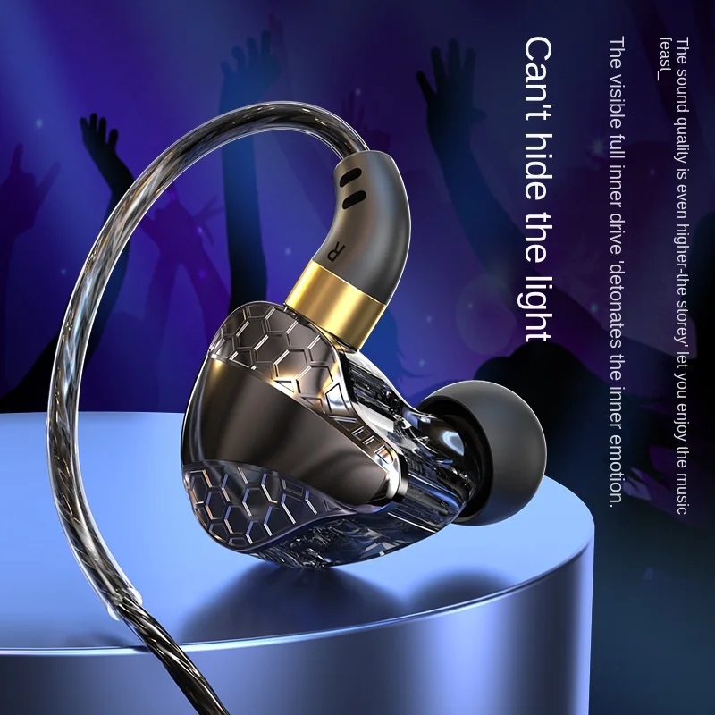 In-Ear Sports Wired Earphone Heavy Bass Player Unknown'S Battle Grounds Mobile Phone Drive-By-Wire With Microphone