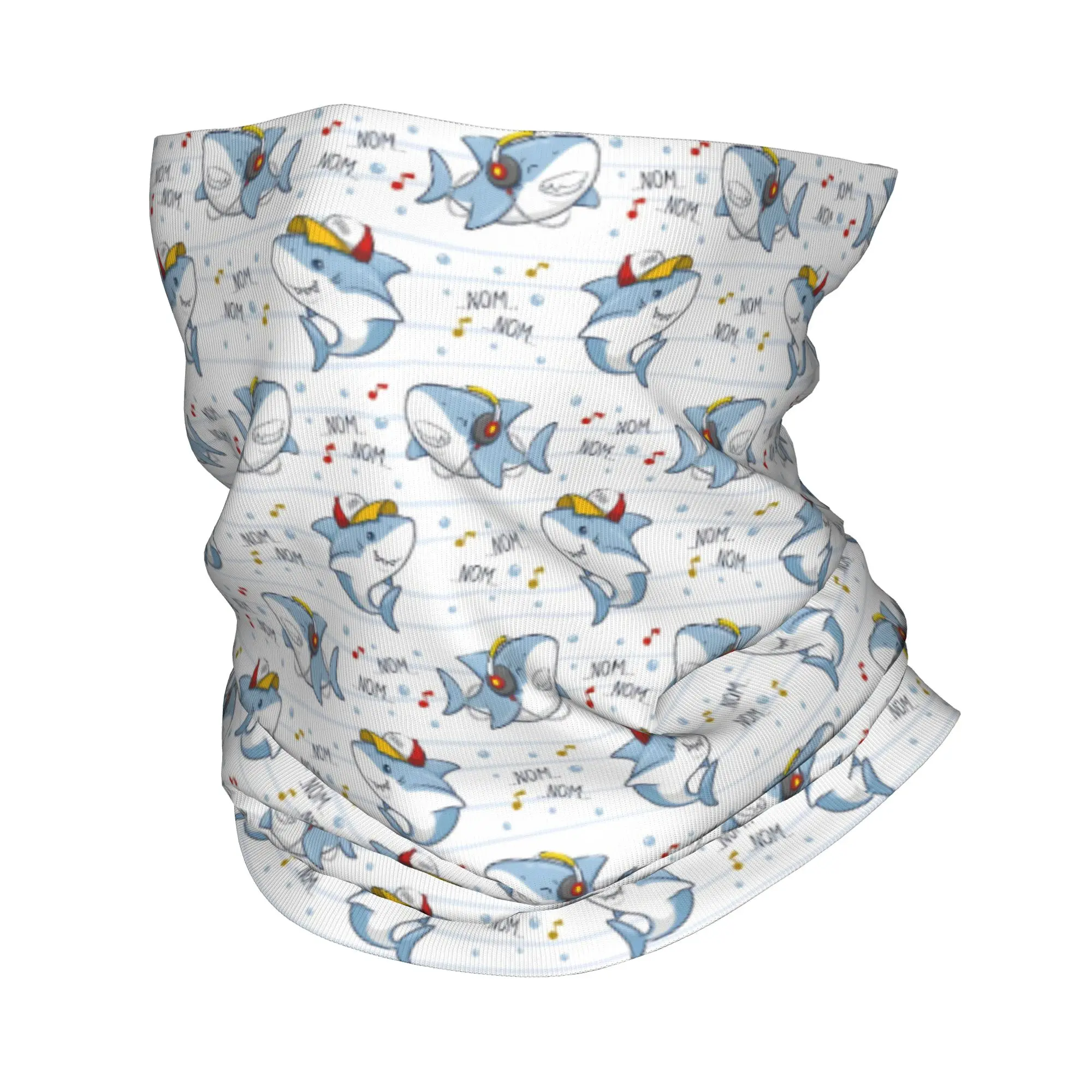 

Cute Cartoon Shark Bandana Neck Cover Printed Mask Scarf Warm Headband Running Unisex Adult Windproof