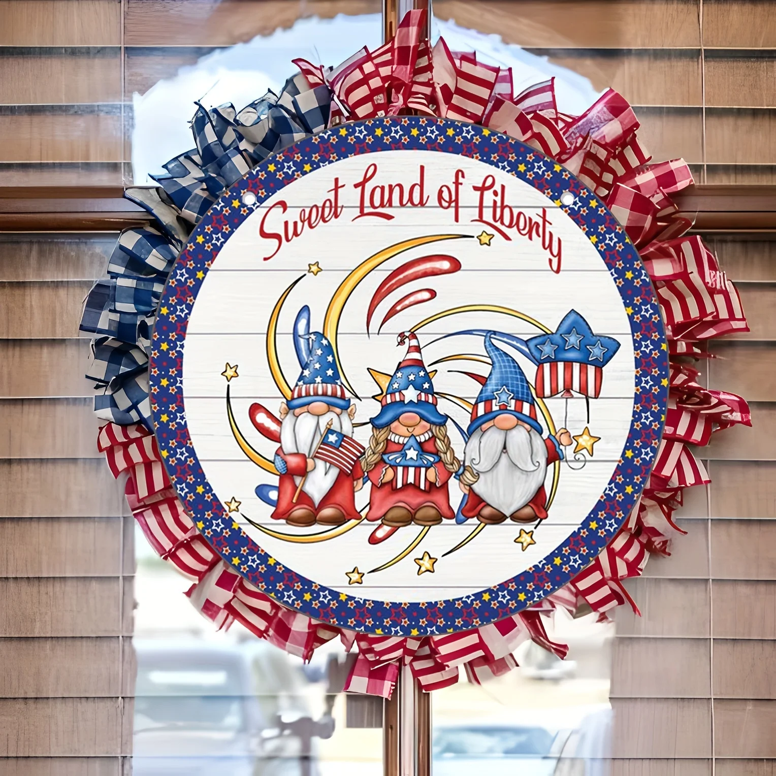 Beautiful Place of Freedom, Gnome Decoration, Wreath, Home, Holiday, Wall Decoration, Ready-to-use, Novel Holiday Gifts