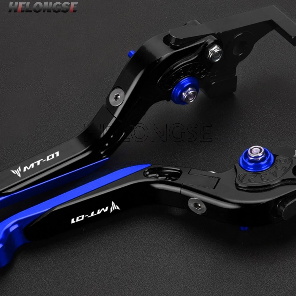 HELONGSE New Adjustable Brake Clutch Lever Handle Grips Handlebar For YAMAHA MT01 MT 01 2004 2005 2006 2007 2008 2009 MT-01
