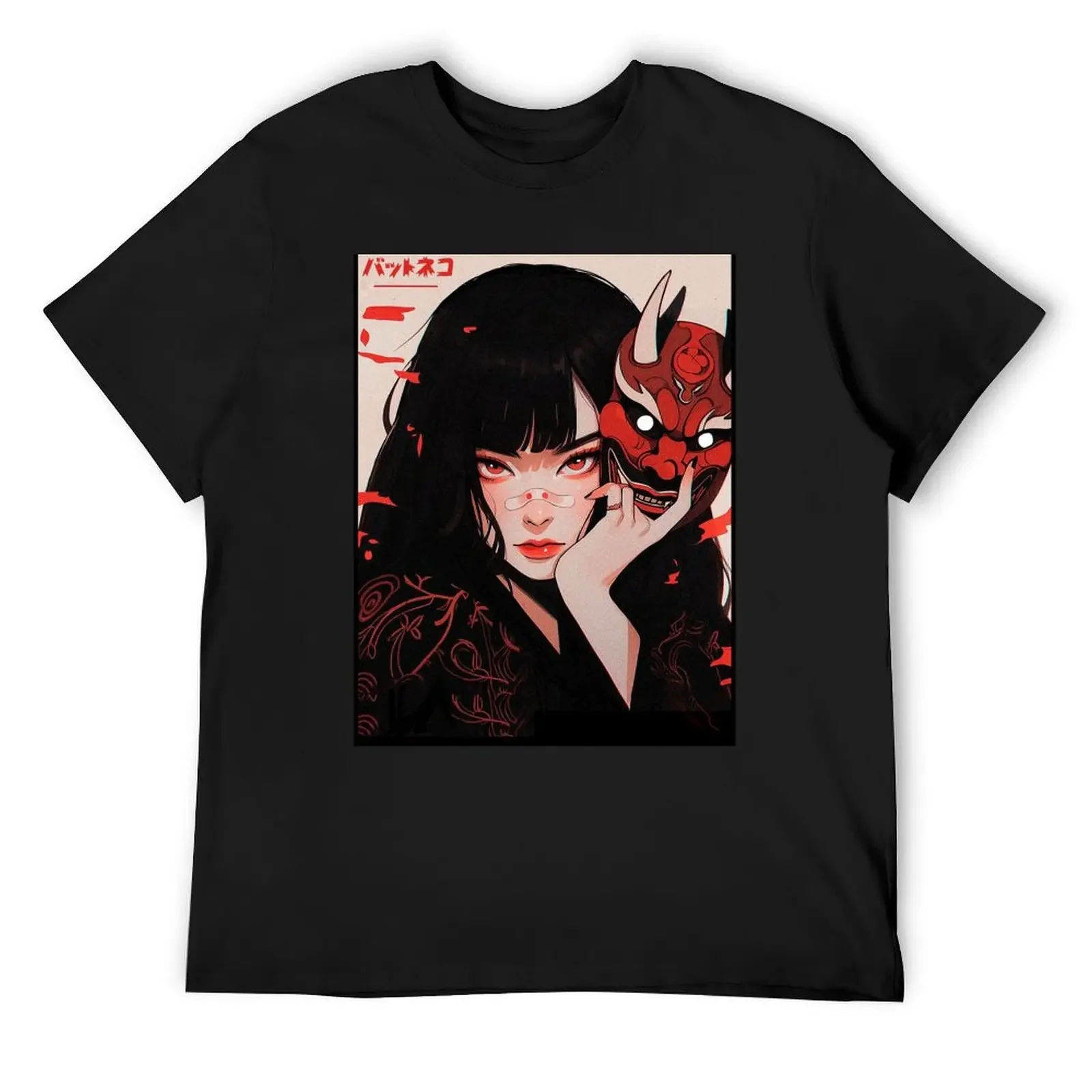 

Samurai Anime Girl Kawaii Vaporwave Aesthetic T-Shirt plus sizes blanks anime shirts men