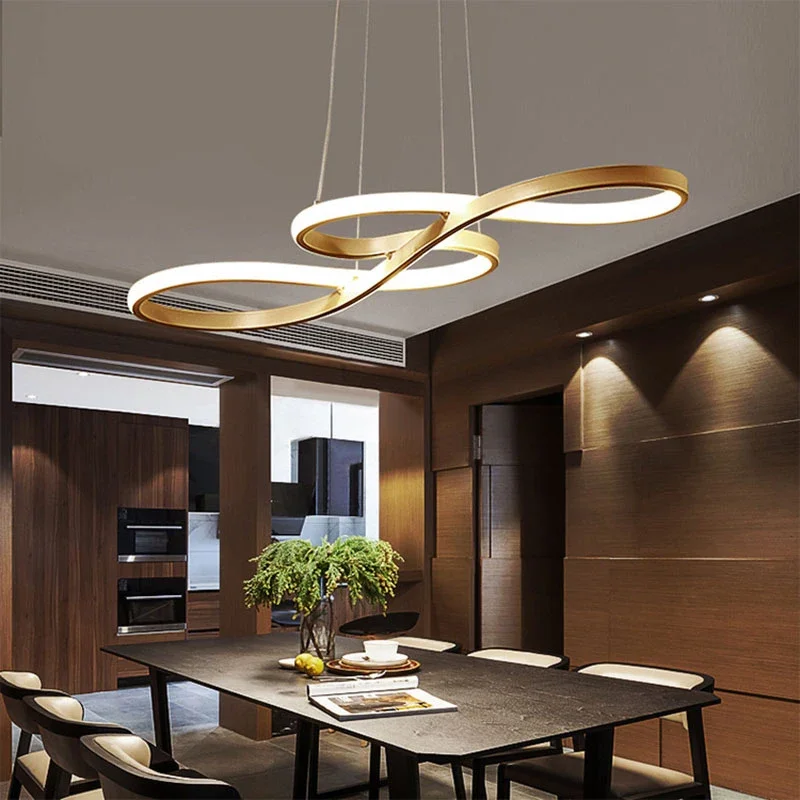 

Modern Kitchen Island Pendant Lights Bar Table Dining Room Decor Hanging Lights Remote Dimming Kitchen Led Cord Pendant Lamp