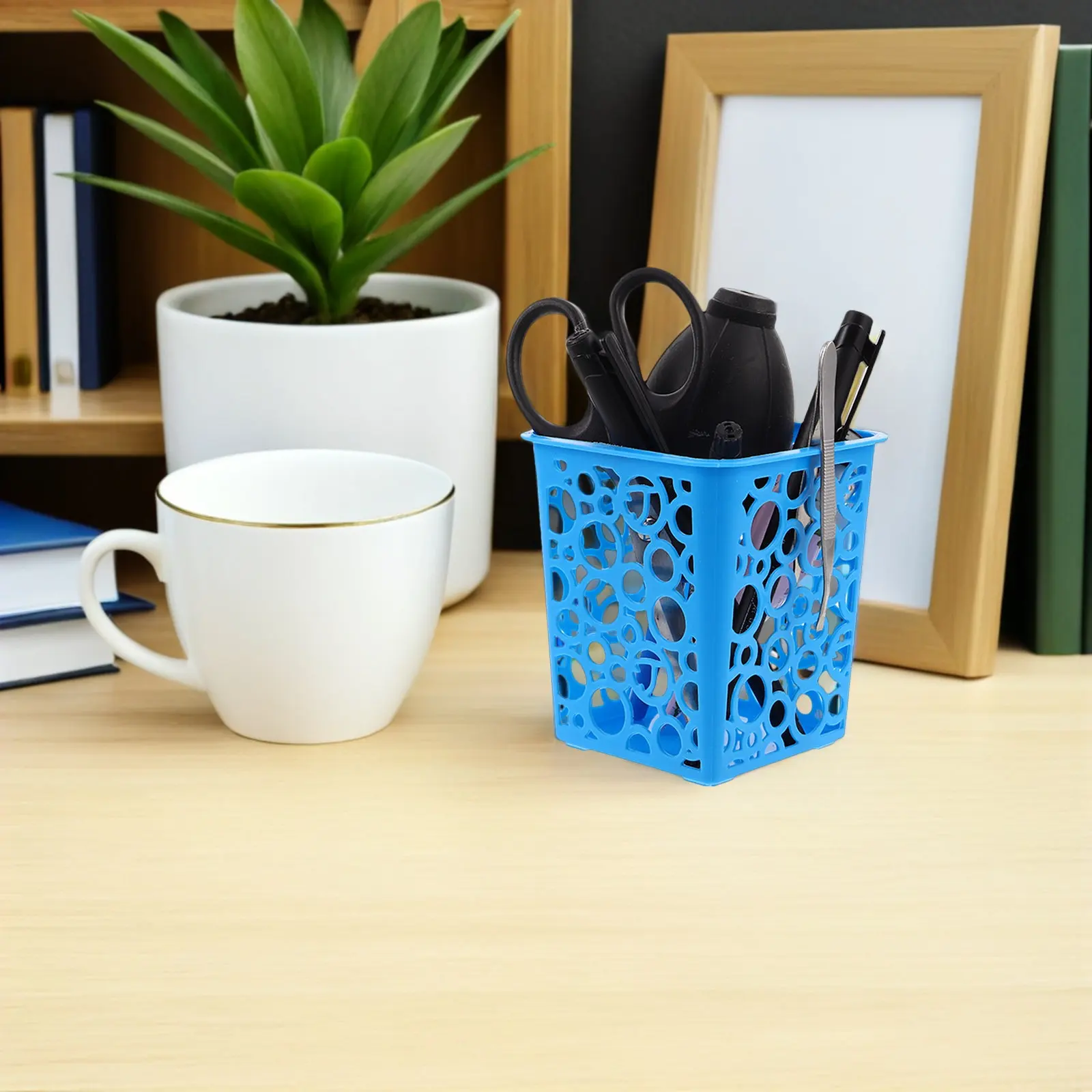 8Pcs Desk Tidy Organiser Modern Pencil Container with Open Structure Multi Function Holder for Study Classroom