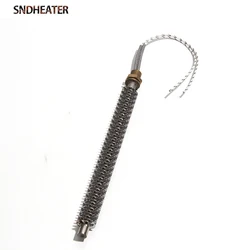 SNDHEATER 110V 220V 380V Fin Heater Tubular Pipe 304 Stainless Steel Radiator 350W/400W/450W/500W Oven Ten Dia. 12mm Fin 24mm