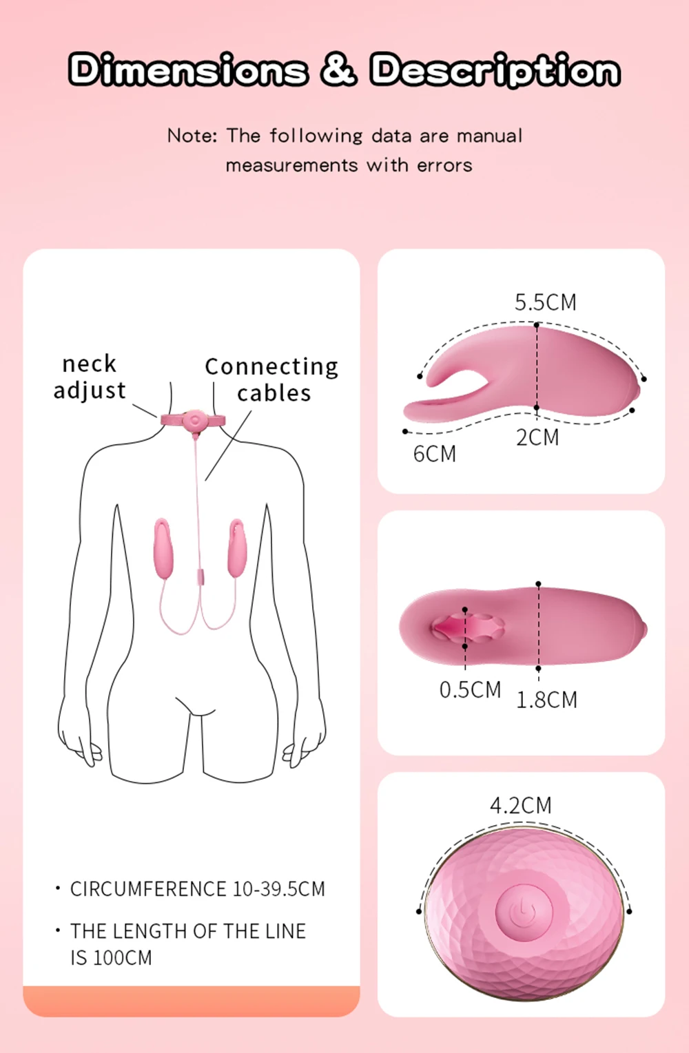 Breast Massage Nipple Clamp Vibrating Choker Vibrator For Women Fetish To Breast Labia Clip Stimulation Massager Bdsm Bondage