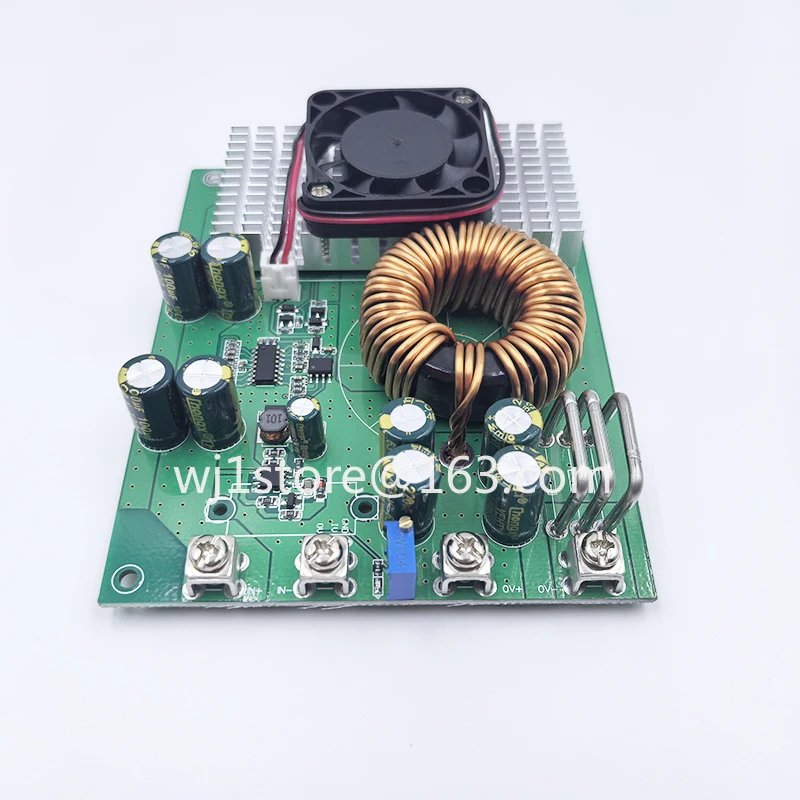 1000W dc-dc 50A step-down power supply module Adjustable 25V-90V to 2.5v-50v step-down voltage converter with heatsink fan
